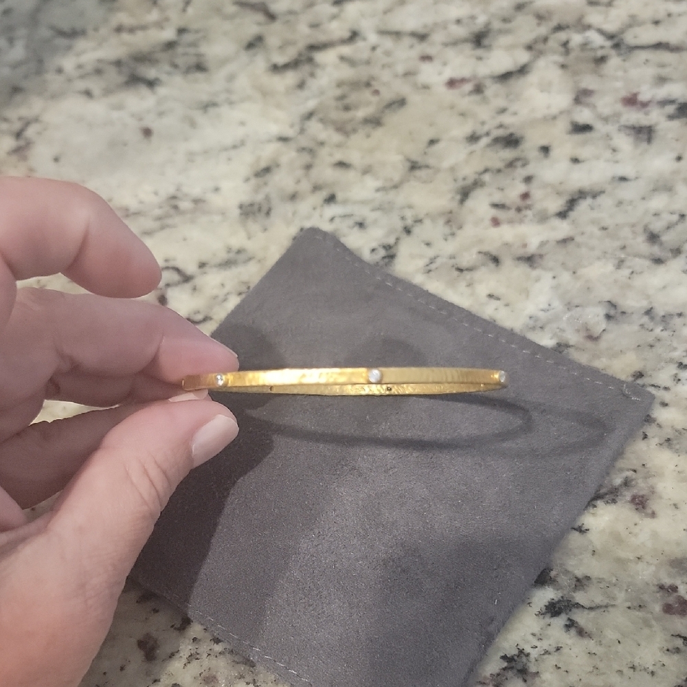 Julie Vos Gold Bangle Bracelet 3 Available - Picture 2 of 4